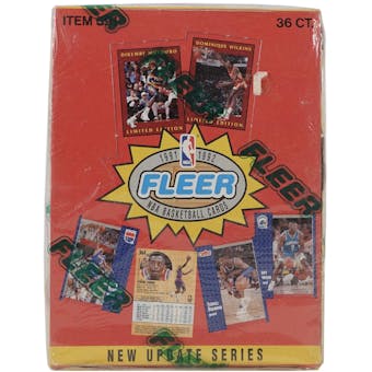 1991/92 Fleer Series 2 Basketball Wax Box