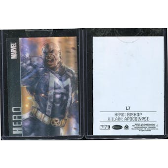 2014 Rittenhouse Marvel Universe Case Toppers #L7 Heroes and Villains L7 Bishop vs. Apocalypse Lenticular