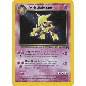 Pokemon Team Rocket Single Dark Alakazam 1/82 - SLIGHT PLAY (SP)