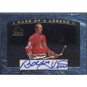 1997/98 SP Authentic #M5 Bobby Hull Mark of a Legend Auto #448/560