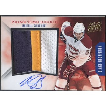2011/12 Panini Prime #40 Blake Geoffrion Prime Time Rookie Patch Auto #02/15