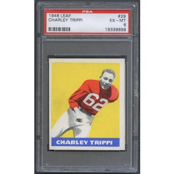 1948 Leaf Football #29 Charley Trippi Rookie PSA 6 (EX-MT) *9699