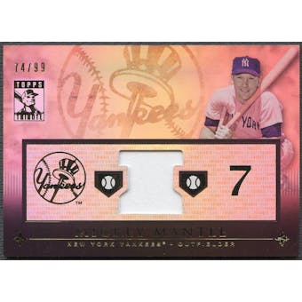 2010 Topps Tribute #MM Mickey Mantle Relics Jersey #74/99