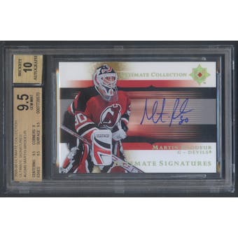 2005/06 Ultimate Collection #USMB Martin Brodeur Ultimate Signatures Auto BGS 9.5