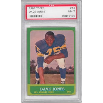 1963 Topps Football Dave Deacon Jones Rookie PSA 7 (NM) *6435