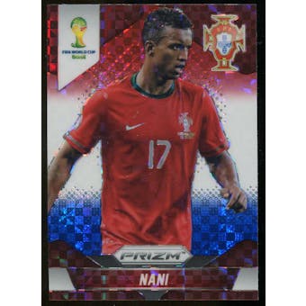 2014 Panini Prizm World Cup Prizms Red White and Blue #159 Nani