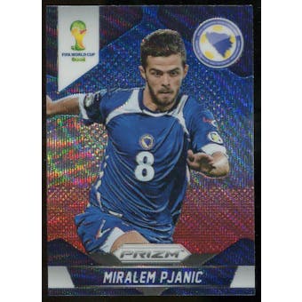 2014 Panini Prizm World Cup Prizms Blue and Red Wave #25 Miralem Pjanic