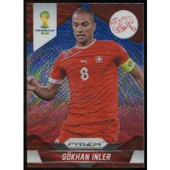 2014 Panini Prizm World Cup Prizms Blue and Red Wave #184 Gokhan Inler