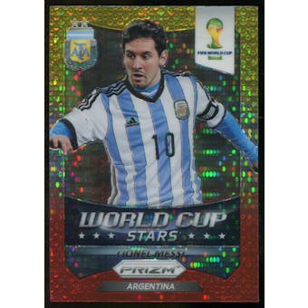 2014 Panini Prizm World Cup World Cup Stars Prizms Yellow Red Pulsar #1 Lionel Messi