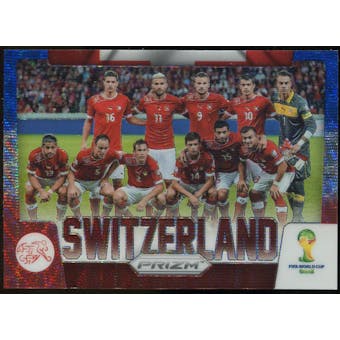 2014 Panini Prizm World Cup Team Photos Prizms Blue and Red Wave #30 Switzerland