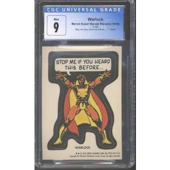 Topps Marvel Super Heroes Stickers Warlock - Stop me if you heard this before...CGC 9.0 *4119172039*