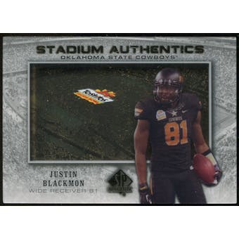 2012 Upper Deck SP Authentic Stadium Authentics Bowl Logo #SABJB Justin Blackmon