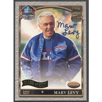 2001 Topps #ML Marv Levy Hall of Fame Auto