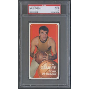 1970/71 Topps Basketball #154 Dave Gambee PSA 9 (MINT) *1232