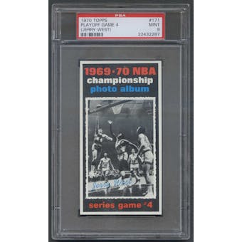 1970/71 Topps Basketball #171 Playoff Game 4 Jerry West PSA 9 (MINT) *2287