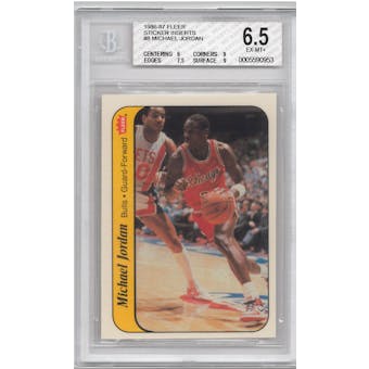 1986/87 Fleer Basketball #8 Michael Jordan BGS 6.5 (EX-MT+) *0953