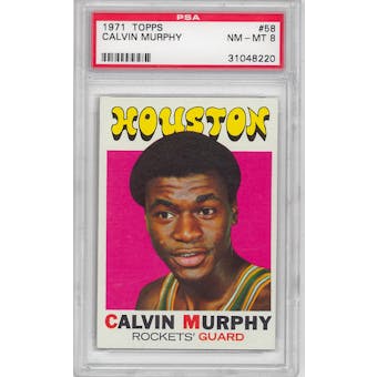 1971/72 Topps Basketball #58 Calvin Murphy PSA 8 (NM-MT) *8220