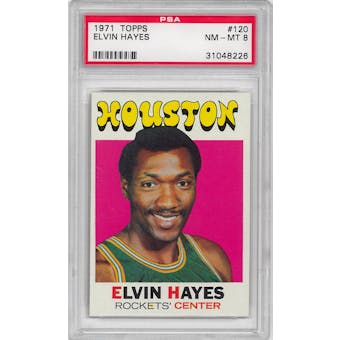 1971/72 Topps Basketball #120 Elvin Hayes PSA 8 (NM-MT) *8226