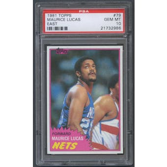1981/82 Topps Basketball #E79 Maurice Lucas PSA 10 (GEM MT) *2986