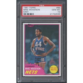 1981/82 Topps Basketball #E89 Mike Woodson Rookie PSA 10 (GEM MT) *2639