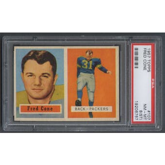 1957 Topps Football #107 Fred Cone PSA 8 (NM-MT) (ST) *6767