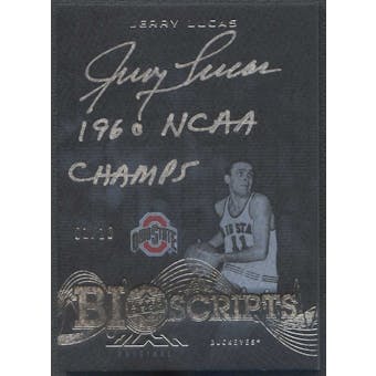 2013/14 UD Black #BIOJL Jerry Lucas Bio Scripts 1960 NCAA Champs Auto #01/10
