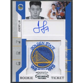 2010/11 Playoff Contenders Patches #141 Jeremy Lin Rookie Patch Auto