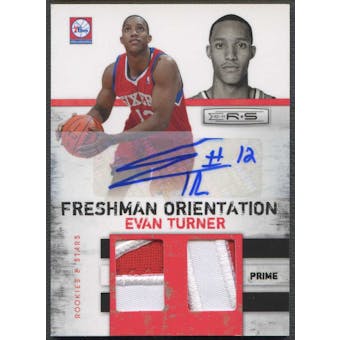 2010/11 Rookies and Stars #2 Evan Turner Freshman Orientation Double Materials Rookie Patch Auto #03/10