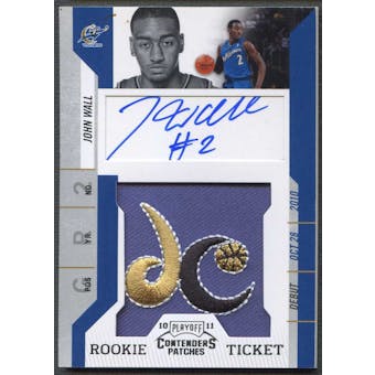 2010/11 Playoff Contenders Patches #151 John Wall Rookie Patch Auto