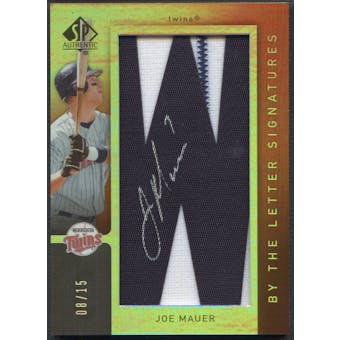 2007 SP Authentic #40 Joe Mauer By The Letter Patch Auto #08/15