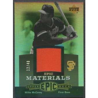 2006 Upper Deck Epic #WM3 Willie McCovey Materials Grey Jersey #12/40