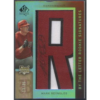 2007 SP Authentic #116 Mark Reynolds By The Letter "R" Rookie Patch Auto #13/35