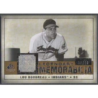 2008 SP Legendary Cuts #LB Lou Boudreau Legendary Memorabilia Jersey #13/40