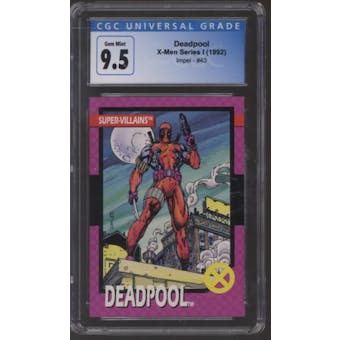 Deadpool #43 - Impel X-Men Series I - (1992) CGC 9.5 (Gem Mint) *4132377058*