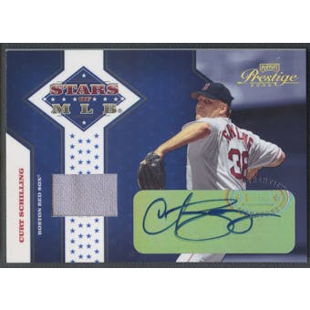 2005 Playoff Prestige #6 Curt Schilling Stars of MLB Signature Material Jersey Auto #04/10