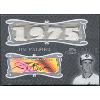 2008 Topps Sterling #4CSA74 Jim Palmer Career Stats Relics Quad Jersey Auto #03/10