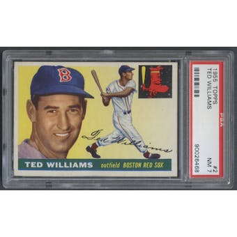 1955 Topps Baseball #2 Ted Williams PSA 7 (NM) *6468
