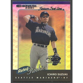2001 Donruss #195 Ichiro Suzuki Rated Rookie Stat Line Season #113/153