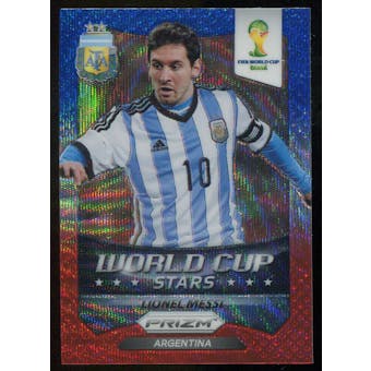 2014 Panini Prizm World Cup World Cup Stars Prizms Blue and Red Wave #1 Lionel Messi