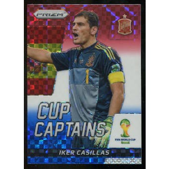 2014 Panini Prizm World Cup Cup Captains Prizms Red White and Blue #14 Iker Casillas
