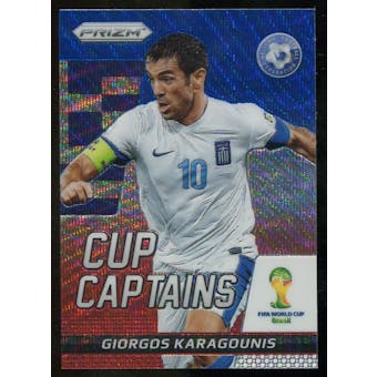 2014 Panini Prizm World Cup Cup Captains Prizms Blue and Red Wave #11 Giorgos Karagounis
