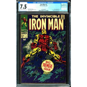 Iron Man #1 CGC 7.5 (C-OW) *4139358004*