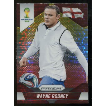 2014 Panini Prizm World Cup Prizms Yellow and Red Pulsar #142 Wayne Rooney