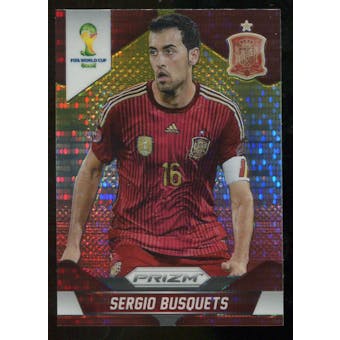 2014 Panini Prizm World Cup Prizms Yellow and Red Pulsar #174 Sergio Busquets
