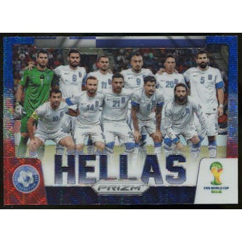 2014 Panini Prizm World Cup Team Photos Prizms Blue and Red Wave #17 Hellas