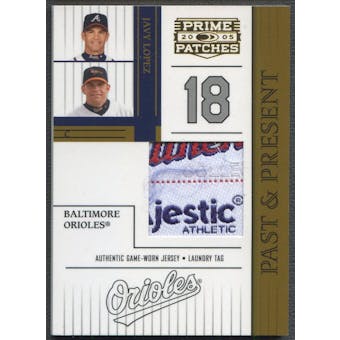 2005 Prime Patches #15 Javy Lopez Past and Present Laundry Tag #7/9