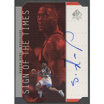 1998/99 SP Authentic #SH Shawn Kemp Sign of the Times Silver Auto