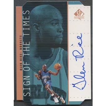 1998/99 SP Authentic #GR Glen Rice Sign of the Times Bronze Auto