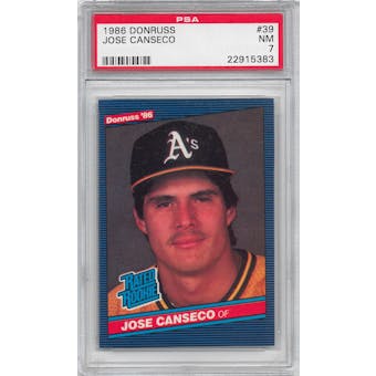 1986 Donruss Baseball #39 Jose Canseco Rookie PSA 7(NM) *5383