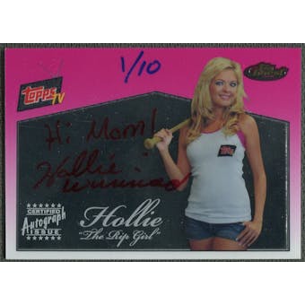 2008 Finest Topps #RGH Hollie The Rip Girl Topps TV Red Ink Auto #01/10